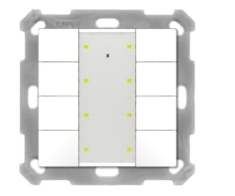 Mdt Be-Ta5508.G2 - Tasto A 8 Moduli, Colore: Bianco Puro Lucido