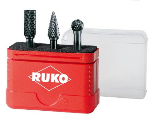 Ruko, Set Di Punte Fresatrici In Metallo Duro, 3 Pz. - 116001Tc