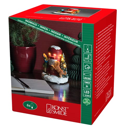 Konstsmide Luci Natalizie "Scatola Postale Per Bambini E Cani" Decorazione Natalizia A Batteria, 3 X Aaa (Escl.)