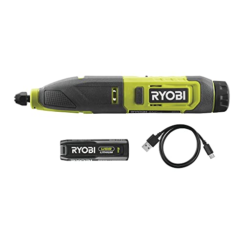 Ryobi Rpc4-120G Utensile Da Intaglio 4V, Batteria Non Inclusa, Motore Da 13.000 C/Min, Impugnatura Ergonomica E Circonferenza Ridotta