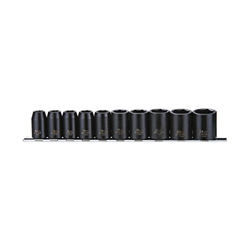 Teng 9121 Metric Impact Socket Set 10 Piece 1/2In Drive