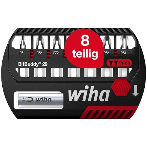 Wiha Juego De Bits Bitbuddy®, Bits En Ty De 29 Mm Pozidriv De 9 Unid. De 1/4" C6,3 (42098)