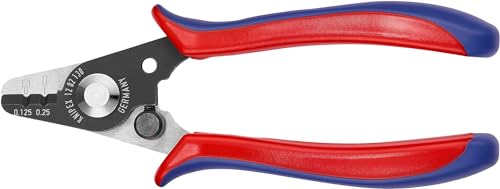 Knipex Pinza Spelacavi Per Cavi A Fibre Ottiche Brunita, Rivestiti In Resina Sintetica 130 Mm 12 82 130 Sb