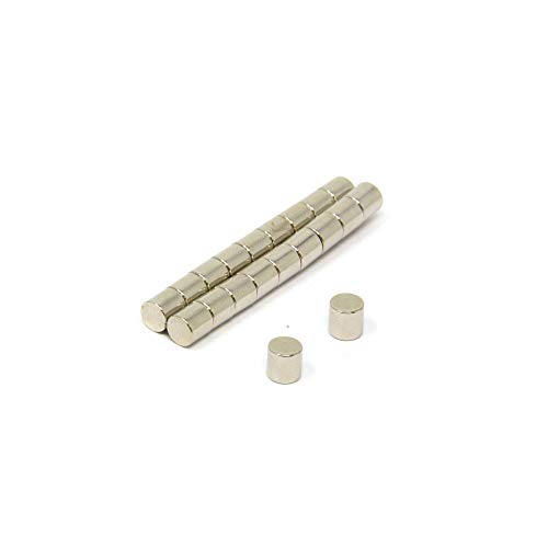 N42Sh Nagnet Neodymio Per Motori, Motori Elettrici, Macchini Turbo E Sensori - 6Mm Dia X 6Mm Di Spessore - 1,4Kg Di Traino - Pacco Di 20