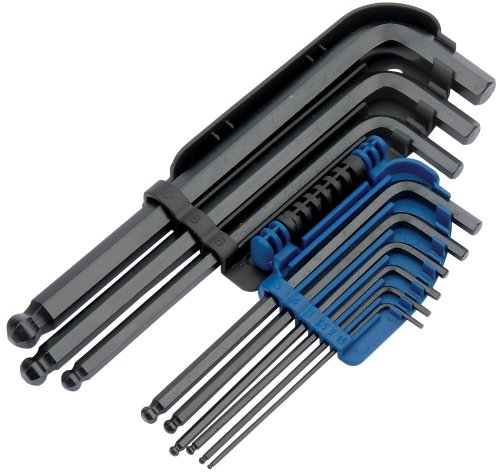Draper 08380 - Set Chiavi Esagonali Con Testina Rotante, Sistema Metrico, 9 Pezzi