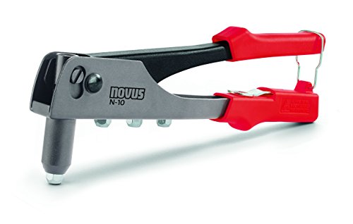 Novus Rivettatrice N 10 Con Set Rivetti - Kit Di 15 Inserti Filettati In Alluminio Ciechi Per A2.5, A3, A4 E A5 Con Molla Di Richiamo Per L'Utilizzo A