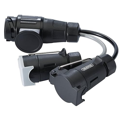 Draper 99661 - Convertitore Tipo N Da 13 Euro A 7 Pin, Per Traino E Recupero, Colore: Nero