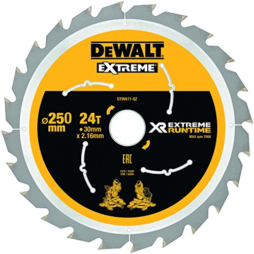 Dewalt, Dt99571, Qz, Hojas Para Sierra Circular Estacionaria Xr Extreme Runtime 250Mm X 30Mm 24D
