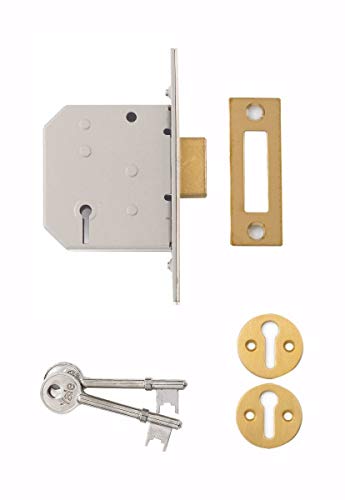 Yale P-M322-Pb-78 3 Leve Mortasa Standard Di Sicurezza, Finitura In Ottone, 3 Inch/76 Mm
