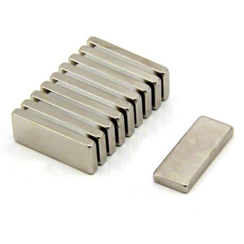 N42 Magneta Neodimio Per Arti, Mestieri, Produzione Di Modelli, Fai -Da -Te, Hobby, Ufficio E Casa - 25Mm X 10Mm X 3Mm Di Spessore - 4,3Kg Di Tiro - P