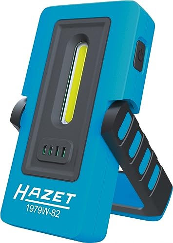 Hazet Torcia Tascabile A Led 1979W-82 Con Ricarica Wireless, Durata 2-10 Ore, Lampada Da Lavoro Con Forte Magnete, Dimmerabile, Ideale Come Lampada Da