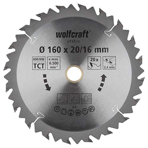 Wolfcraft Lama Per Seghe Circolari Manuali Tct, Serie Marrone I 6733000 I Tagli Rapidi, Grossolani