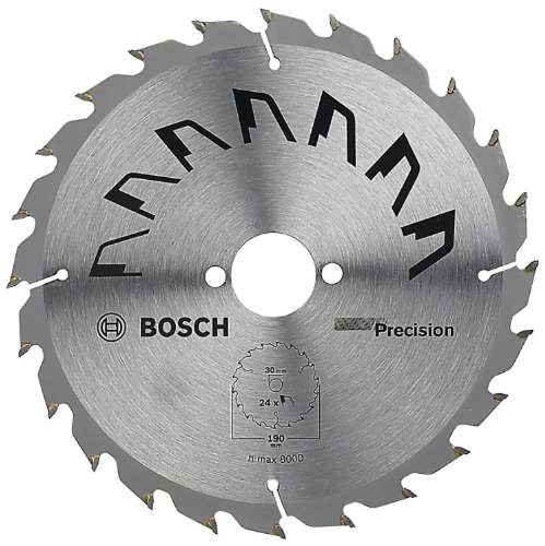 Bosch 1X Lama Per Sega Circolare Precison (Per Legno, Ø 190 X 2.5/1.5 X 30 Mm, 24 Denti, Atb, Accessori Seghe Circolari)
