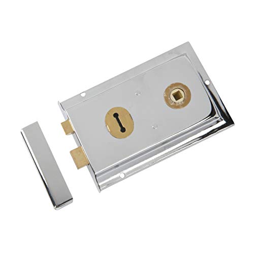 Yale Yalp334Ch Cerchio Serratura, Adatto Per Porte Interne, Capannoni E Cancelli, Finitura Cromata, 156 X 104 Mm (6 X 4 Inch)