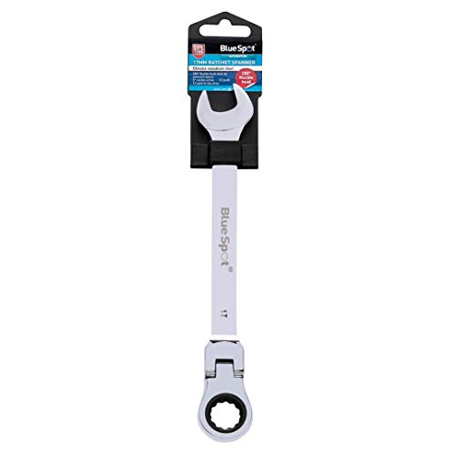Blue Spot 05113 - Chiave A Cricchetto Con Testa Flessibile (180°), 17 Mm