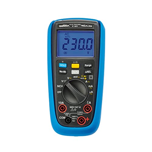 Metrix Mtx 204 Multimetro Manuale Digitale Display Grafico Cat Iii 600V Display (Conte): 6000