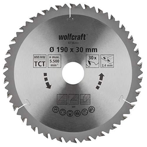 Wolfcraft Lama Per Seghe Circolari Manuali Tct, Serie Marrone I 6736000 I Tagli Rapidi, Grossolani