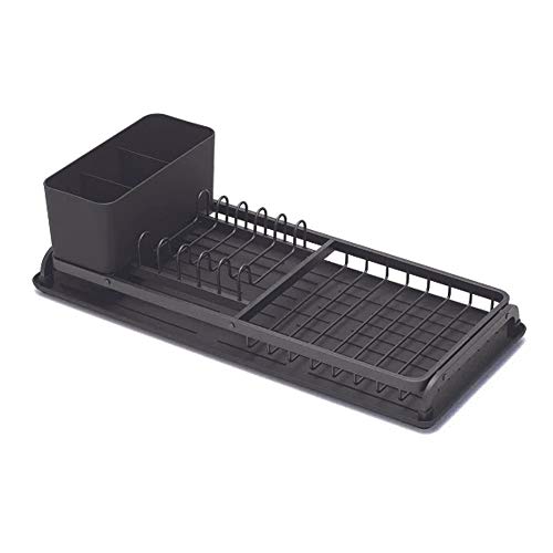 Brabantia Compact Sink Side Scolapiatti Compatto, Alluminio, Dark Grey, 46.3 X 20 X 12.6 Cm