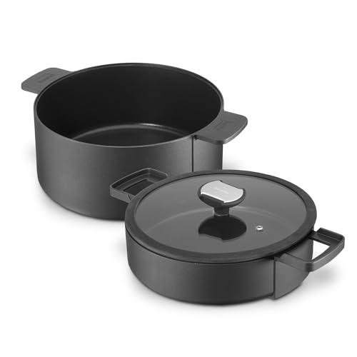 Berndes B.Double Casseruola + Tegame + Coperchio 24 Cm Che Diventano Un Fornetto, 4.1 Litri, Alluminio Pressofuso