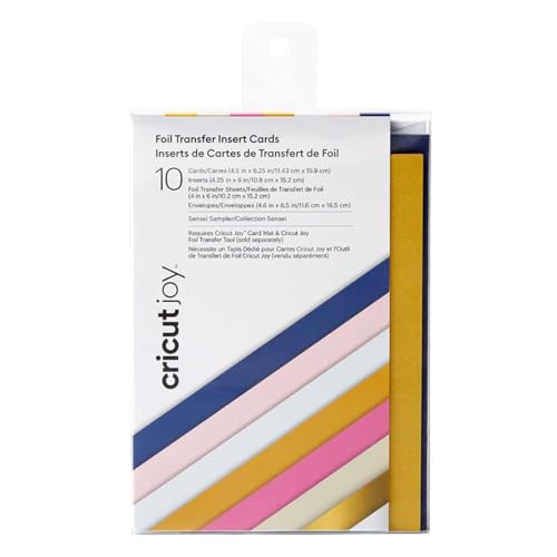 Cricut Sensei, Joy Foil Transfer Insert Cards | 10 Pack | 11.4Cm X 15.9Cm