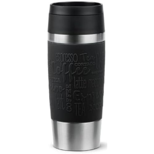 Emsa Travel Mug Classic N20210 - Tazza Termica Da 0,36 Litri, In Acciaio Inox, 4 Ore E 8 Ore, 100% Ermetica, A Tenuta Stagna, Lavabile In Lavastovigli