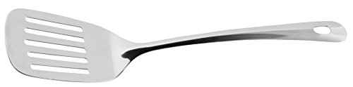 Fackelmann-Spatola Scanalata Da Cucina Lara, In Acciaio Inox, Colore: Argento