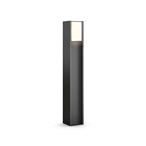 Philips Hue White Paletto Led Smart Per Esterni Turaco, Luce Bianca Calda , Antracite