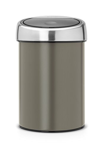 Brabantia Touch Bin Con Coperchio Inox Lucido, 3 L, Platinum