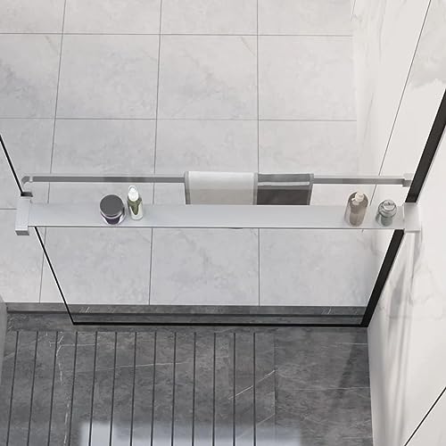 Revera Mensola Doccia Per Parete Doccia Walk-In Cromo 90 Cm Alluminio