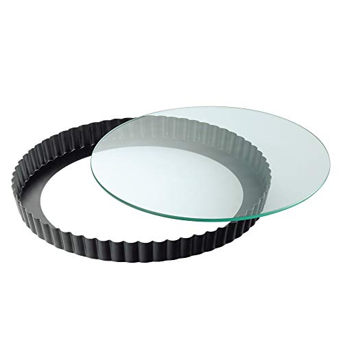 Kaiser Original 622040 Teglia Per Quiche Con Fondo Asportabile In Vetro, 28 Cm