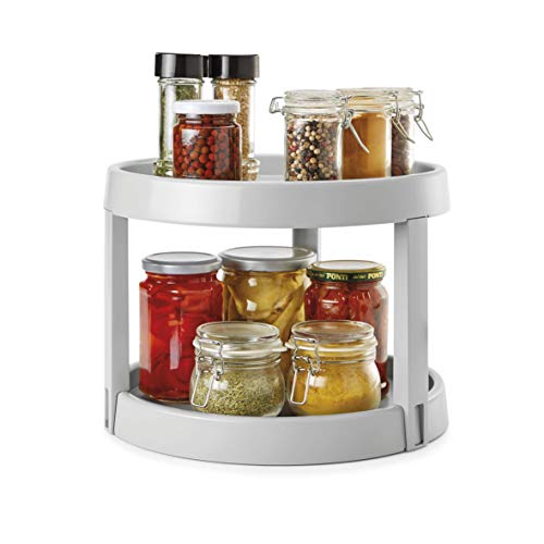 Metaltex Organizador Giratorio 2 Alturas Giro-2, Detailed In The Description, Grigio, Ø 28 X 21