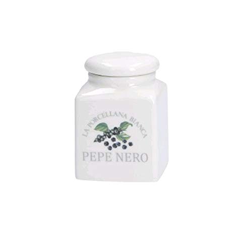 La Porcellana Bianca - Contenitore Per Pepiera Ricoperto, Nylon/A - Conserva, Barattoli E Contenitori - Barattoli Cucina - Porcellana - 175 Cc; 6X6Xh8