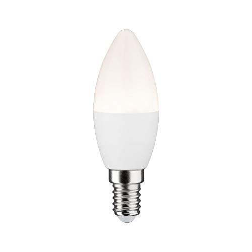 Paulmann 50125 Lampadina Led A Candela Smart Home Zigbee Bianco Caldo 5 Watt Dimmerabile A Risparmio Energetico Opaco 2700K E14