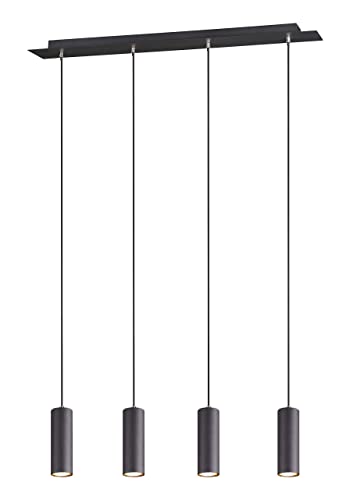 Trio Leuchten Marley 312400432 Luce Pendentependel 4-Flammig, Nero Opaco