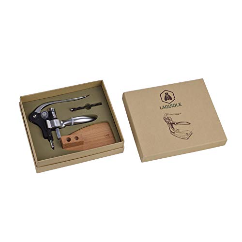Laguiole - Cavatappi Supporto - Base In Legno - Metallo - Marrone