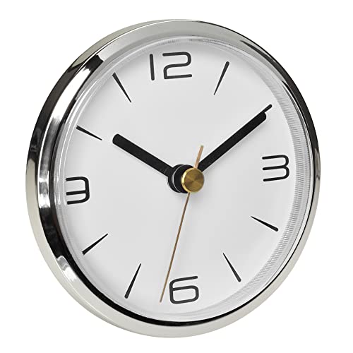 Tfa Dostmann Orologio Analogico Da Incasso, 60.3543.02 Con Numeri Arabi, Con 2 Quadranti, Da Incasso, Orologio Da Tavolo, Orologio Radio, Bianco, (L) 