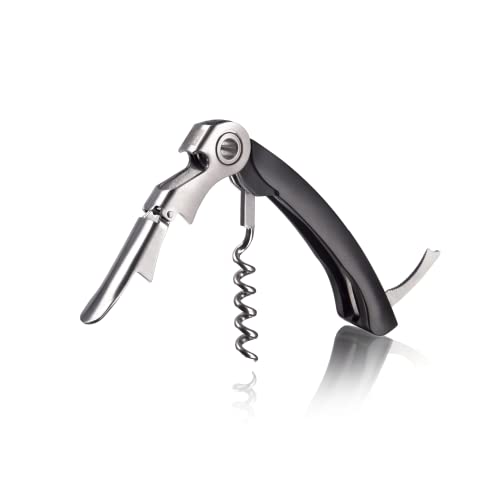 Vacu Vin 68514606 Levatappi Cameriere Bottiglie Arredo Tavola, Nero/Argento, Unica