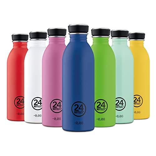 24Bottles Urban Bottle - Borraccia 1 Litro/500Ml/250Ml, Bottiglia Thermos Con Tappo 100% Ermetico Borracce Ecologiche Senza Bpa In Acciaio Inox Con De