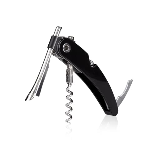Vacu Vin Corkscrew Cavatappi, Acciaio Inossidabile, Nero, Unica