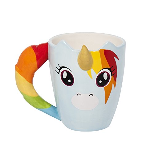 Thumbs Up! Unicorno Tazza, Ceramica, Multicolore, 1 Unità (Confezione Da 1)