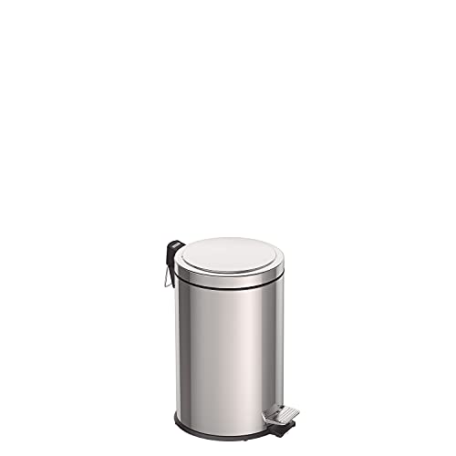 Tramontina 94538112 - Pattumiera Da Cucina Per Interni Ed Esterni, Con Pedale, In Acciaio Inox, Diametro 25,5 Cm X Altezza 40 Cm