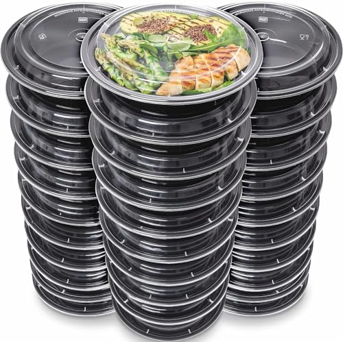 [Set Di 30] Contenitori Riutilizzabili Per Alimenti Per La Preparazione Dei Pasti Con Coperchi Ermetici, Scatola Per Pasti Adatta Per Lavastoviglie Co