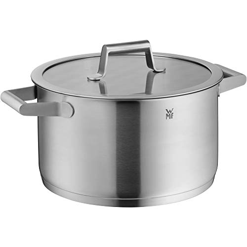 Wmf Comfort Line Kochtopf Induktion Fleischtopf 24Cm Hoch Pentola A Induzione 5,7 L, Coperchio In Vetro, Acciaio Inox Cromargan Opaco, Scalata, Non Ri