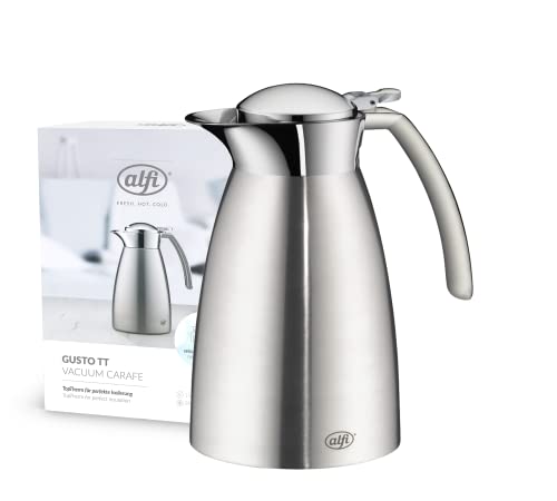 Alfi Gusto Tt 0,60L, Caraffa Isolante In Acciaio, Coperchio Mobile, Caldo Per 12 Ore, Freddo Per 24 Ore, Caraffa Thermos Durevole, Ottima Caraffa Da C