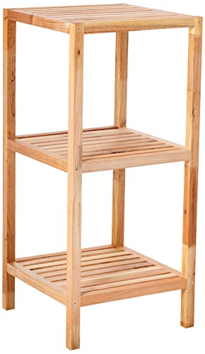 Wenko Scaffale Norway 3 Ripiani - 3 Piani, Legno Noce, 36 X 79 X 36 Cm, Noce