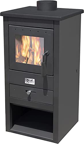 Stufa A Legna E Carbone "Athena" 13Kw - Cm 44X45X94H