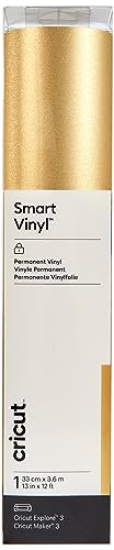 Cricut Smart Vinyl Permanent | 1 Sheet | 33Cm X Shimmer Gold, Vinile, 3.6M (12Ft)
