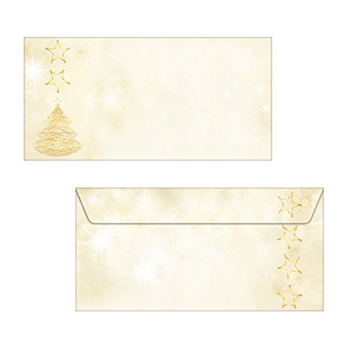Sigel Du083 Buste Da Lettere Natale, Graceful Christmas, Dl (110X220 Mm), 50 Pz