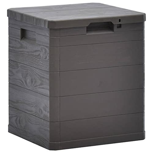 Vidaxl Baule Da Giardino In Plastica Cassa Contenitore Portaoggetti Attrezzi Scatola Arredo Per Interni Esterni 90 L Marrone