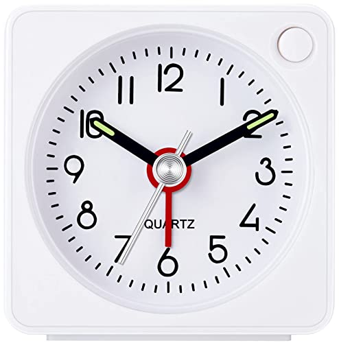 Sveglia Analogica, Classica Sveglia Analogica Da Viaggio Con Funzione Snooze E Luce, Mini Sveglia